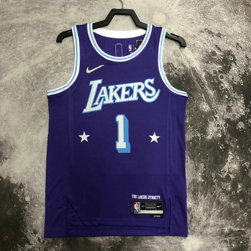 NBA 1 Russell Lakers 20-21 city Maillot Violet